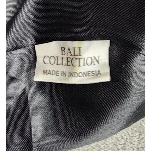 Bali Collection Purse Womens Yellow Hippie Boho Floral Sequined Wooden Handle - Picture 7 of 8